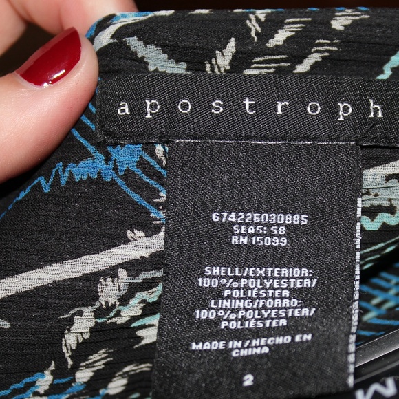 Apostrophe Blue and Black Skirt - Picture 5 of 5